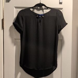 Apt. 9 Black Short Sleeve Blouse